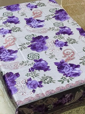 Mopak Decor Printed 4 Seater Table Cover(Purple, Polyester)