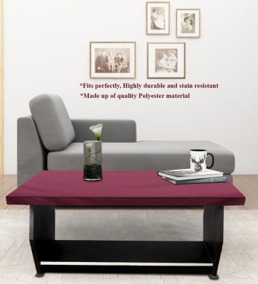 Stylista Solid 4 Seater Table Cover(Maroon, Polyester)