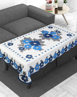 Bigger fish Cotton 4 Seater Floral Table Cover(Blue)