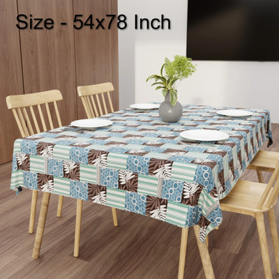 Wings Star Printed 6 Seater Table Cover(Blue, Polyester)
