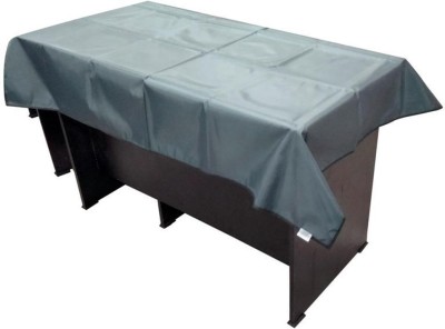 Fabrious Solid 8 Seater Table Cover(Gray, Polyester)