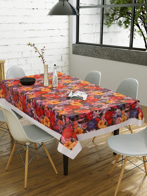 Flipkart SmartBuy Printed 6 Seater Table Cover(Red, PVC)