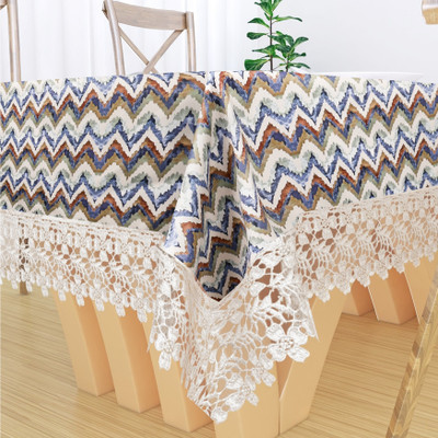 TANLOOMS Printed 8 Seater Table Cover(Green, Polyester)