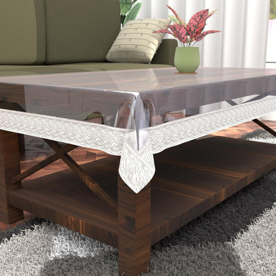 AgrohA Solid 4 Seater Table Cover(Transparent, PVC)