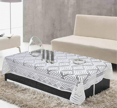 HOMESTIC Self Design 4 Seater Table Cover(Yellow, Cotton)