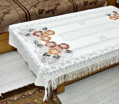 BTextiles Printed 4 Seater Table Cover(Off white, Cream, Maroon solid, Coffee solid, Polyester)