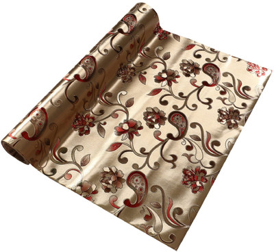 Alina Rectangular Pack of 1 Table Placemat(Gold, PVC)