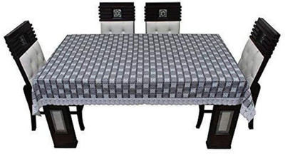 BHARAT RETAIL INC PVC 6 Seater Printed Table Cover(Grey)