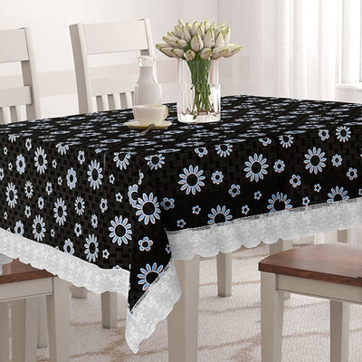 SANRAKSSHAN Solid 4 Seater Table Cover(Multicolor, Polyester)
