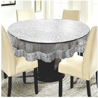 FORMONIK PVC 8 Seater Printed Table Cover(White)