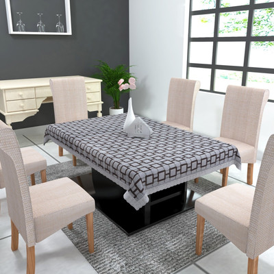DECOLOGY Printed 2 Seater Table Cover(Multicolor, PVC)