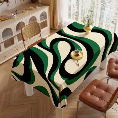 Sukalpa Printed 4 Seater Table Cover(Green, Polyester)