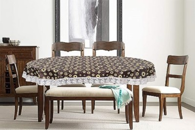 RMDecor Floral, Printed 6 Seater Table Cover(Brown, PVC, Polyester)