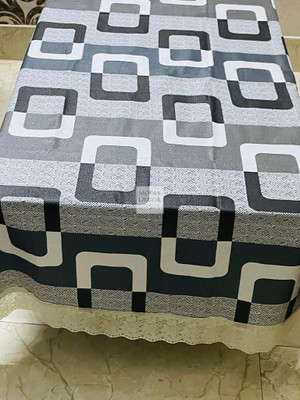 Mopak Decor Printed 4 Seater Table Cover(White, Polyester)