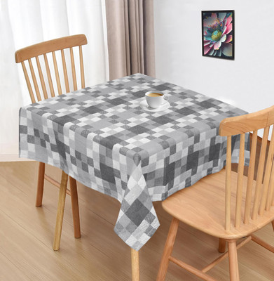 OASIS Checkered 2 Seater Table Cover(Multicolor, Cotton)
