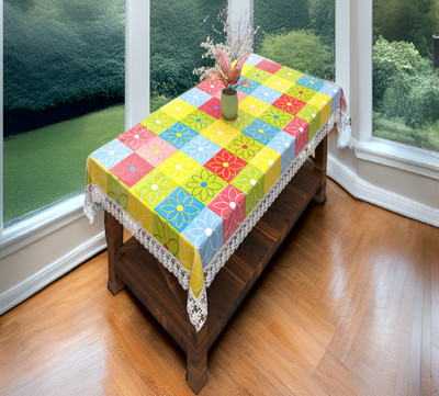 REVEXO Printed 4 Seater Table Cover(Multicolor, Polyester)