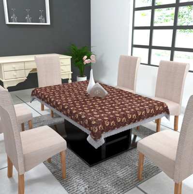 DECOLOGY Floral 10 Seater Table Cover(Multicolor, PVC)