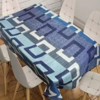 RichBox Printed 4 Seater Table Cover(Blue Box, Polyester)