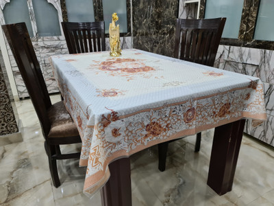 SHRI MAHAVIR IMPEX Printed 6 Seater Table Cover(Multicolor, PVC)