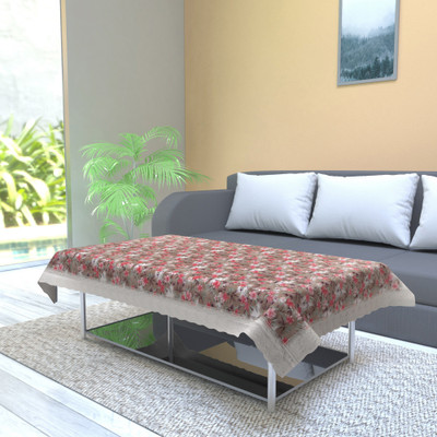 CASA FURNISHING Vinyl 2 Seater Floral Table Cover(Peach)