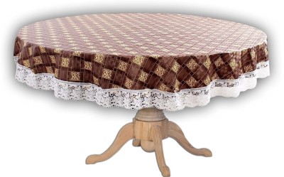 Wings Star Crocheted 2 Seater Table Cover(Brown, PVC)