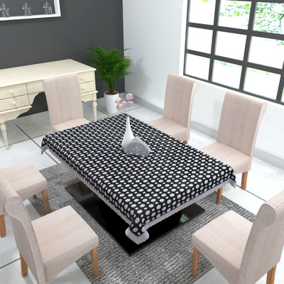MONKDECOR Printed 4 Seater Table Cover(Multicolor, PVC)