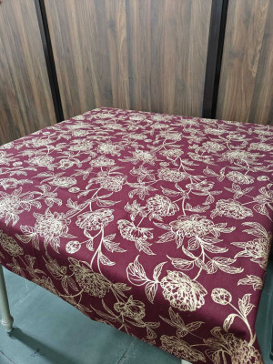 RajoDyana Cotton 4 Seater Self Design Table Cover(Red)