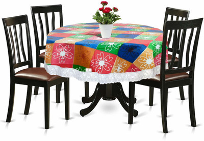 WIN WORLD PVC 8 Seater Floral Table Cover(Multicolor)