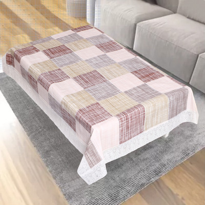 Dakshya Industries Printed 6 Seater Table Cover(Brown, PVC)