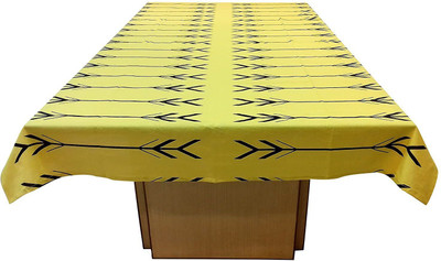 Miyanbazaz Cotton 6 Seater Printed Table Cover(Yellow)