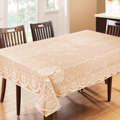 Dakshya Industries Solid 6 Seater Table Cover(Cream, Cotton)