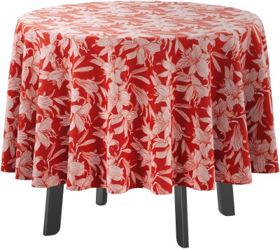 Vargottam Printed 4 Seater Table Cover(Red, Polyester)