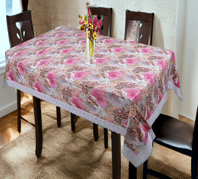 SANRAKSSHAN Solid 4 Seater Table Cover(Multicolor, Polyester)