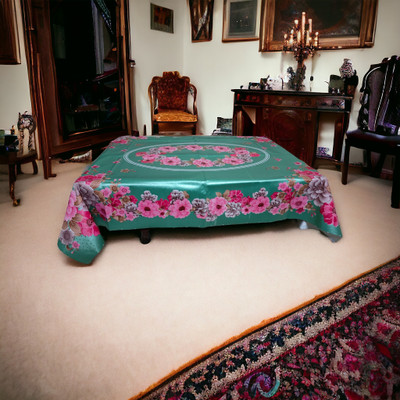 Mopak Decor Printed 2 Seater Table Cover(Green, Polyester)