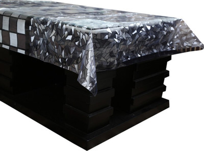 KUBER INDUSTRIES Abstract 4 Seater Table Cover(White, Plastic)