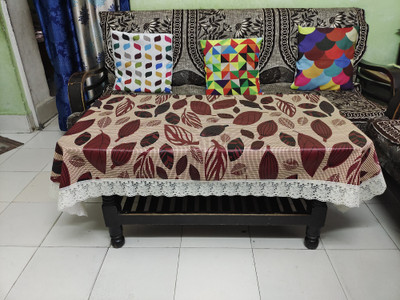 ZITIN Printed, Floral 2 Seater Table Cover(Multicolor, PVC)