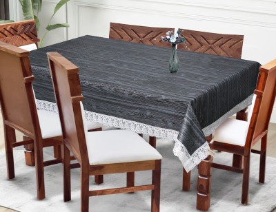 Bluegrass Printed 8 Seater Table Cover(Grey Wooden, PVC)