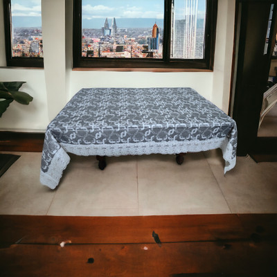 Mopak Decor Printed 2 Seater Table Cover(Grey, Polyester)
