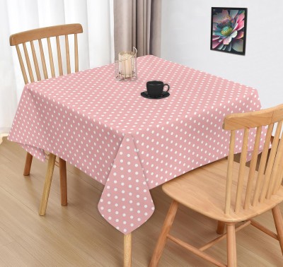 OASIS Polka 2 Seater Table Cover(Pink, Cotton)