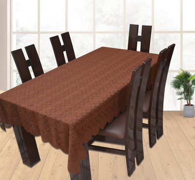 ZUCLLIN Geometric 4 Seater Table Cover(Brown, Cotton)