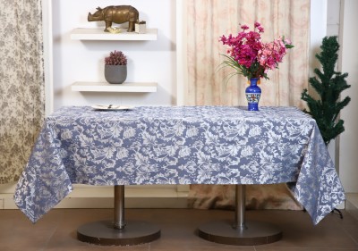 Home - the best is for you Self Design 6 Seater Table Cover(Blue, Cotton)