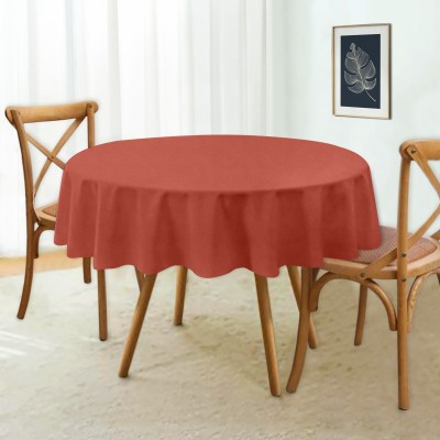 OASIS Solid 2 Seater Table Cover(Brown, Cotton)