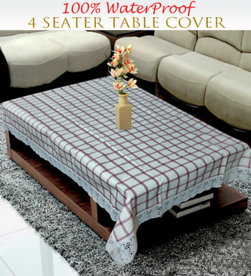Flipkart SmartBuy Geometric 4 Seater Table Cover(Brown, Plastic)