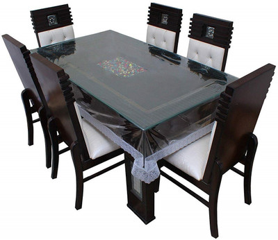RDRINDUSTRIE Printed 8 Seater Table Cover(White, PVC)