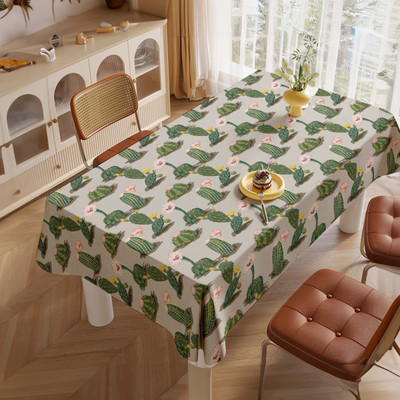 Sukalpa Printed 4 Seater Table Cover(Green and Grey, Polyester)