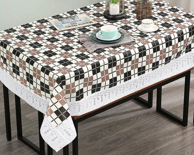 The Furnishing Tree Self Design 12 Seater Table Cover(Grey, PVC)
