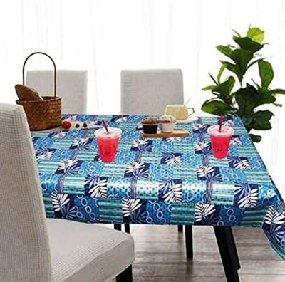 MANUFACTORY Printed 4 Seater Table Cover(Turquoise, PVC)