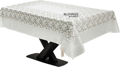 Bluegrass Floral 6 Seater Table Cover(Off-White, Polyester)