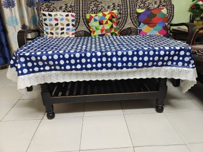 ZITIN Printed 4 Seater Table Cover(Blue, PVC)