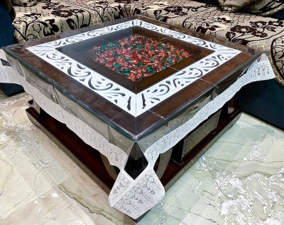 Bless Kraft Solid 4 Seater Table Cover(Transparent, PVC)